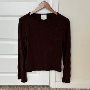 Reformation Eternity Long Sleeve Top S in Mole